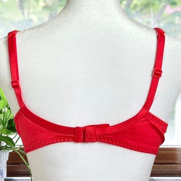 Vintage Vassarette red satin bra - Picture 2 of 5